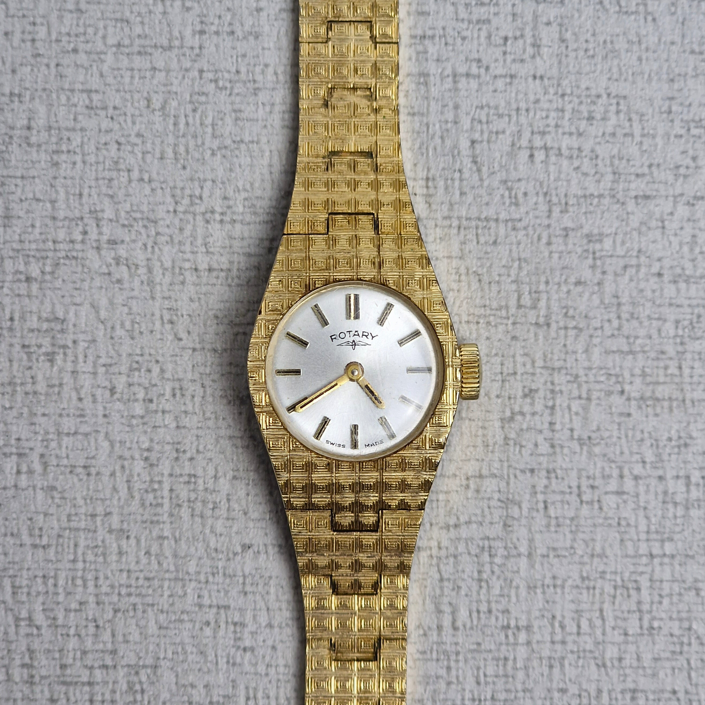 Ladies Manual Wind Gold Plated Rotary
