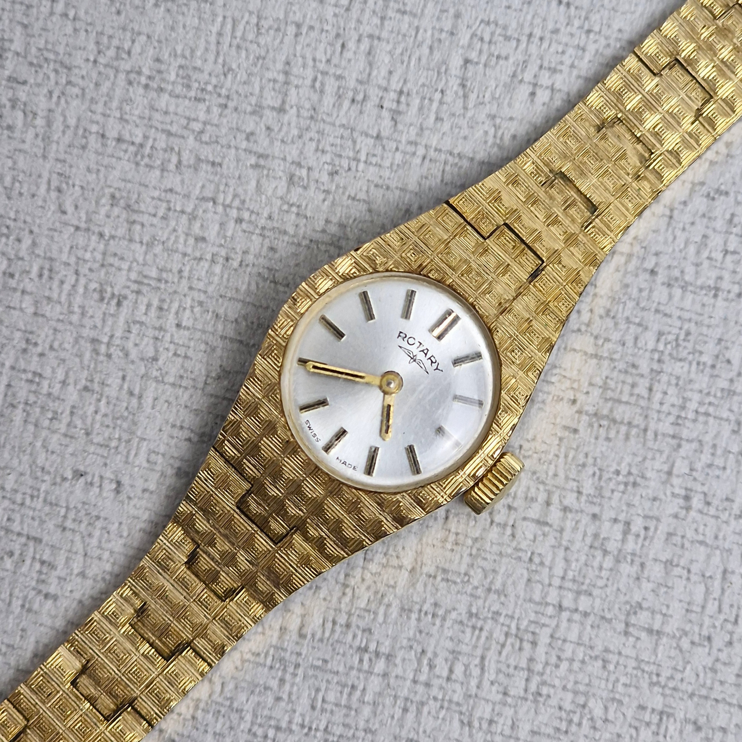 Ladies Manual Wind Gold Plated Rotary