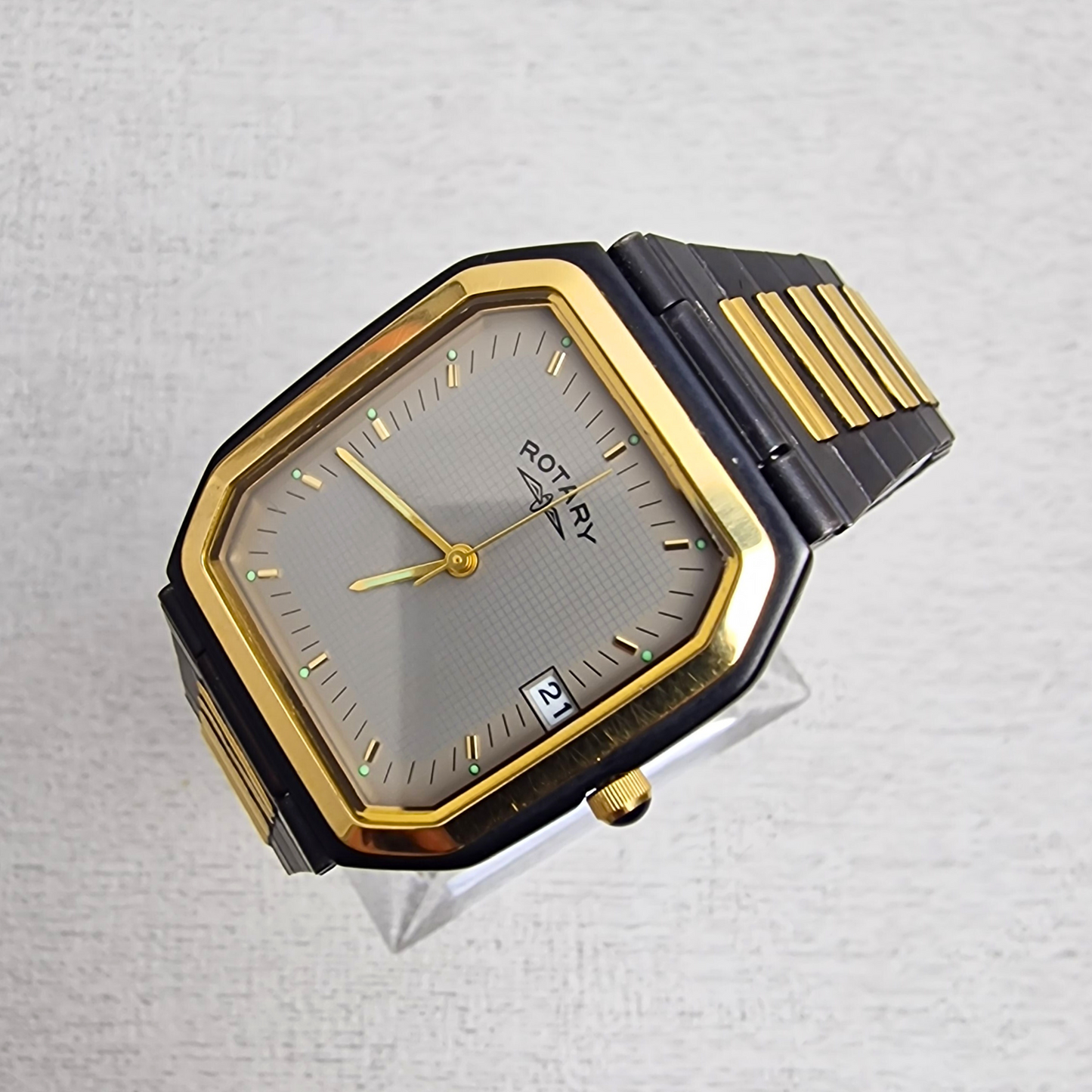Men's Vintage Rotary Gold & Black Tank (Ref. 3550)
