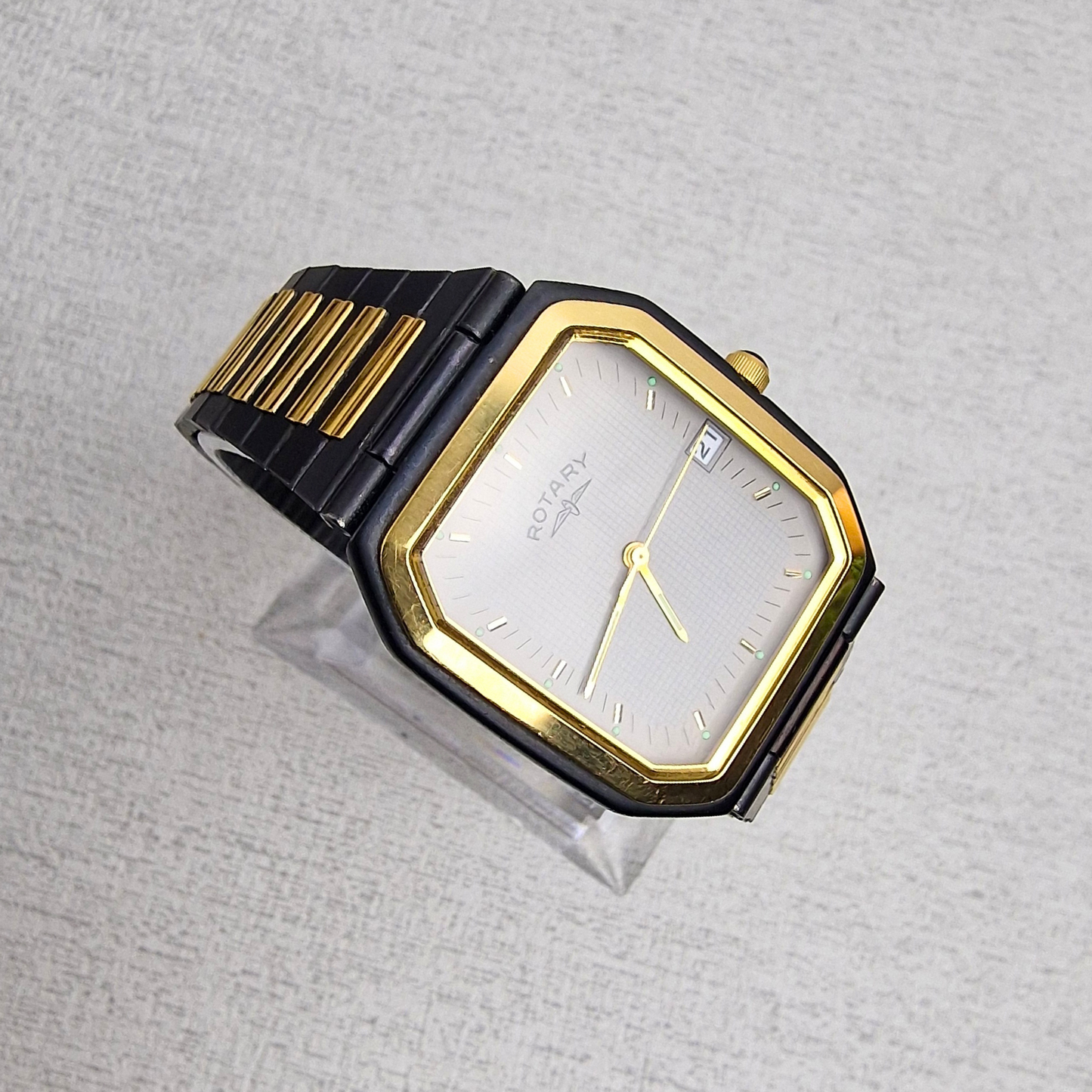 Men's Vintage Rotary Gold & Black Tank (Ref. 3550)