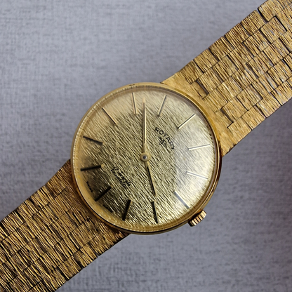 Men's Gold Rotary Mechanical Winding