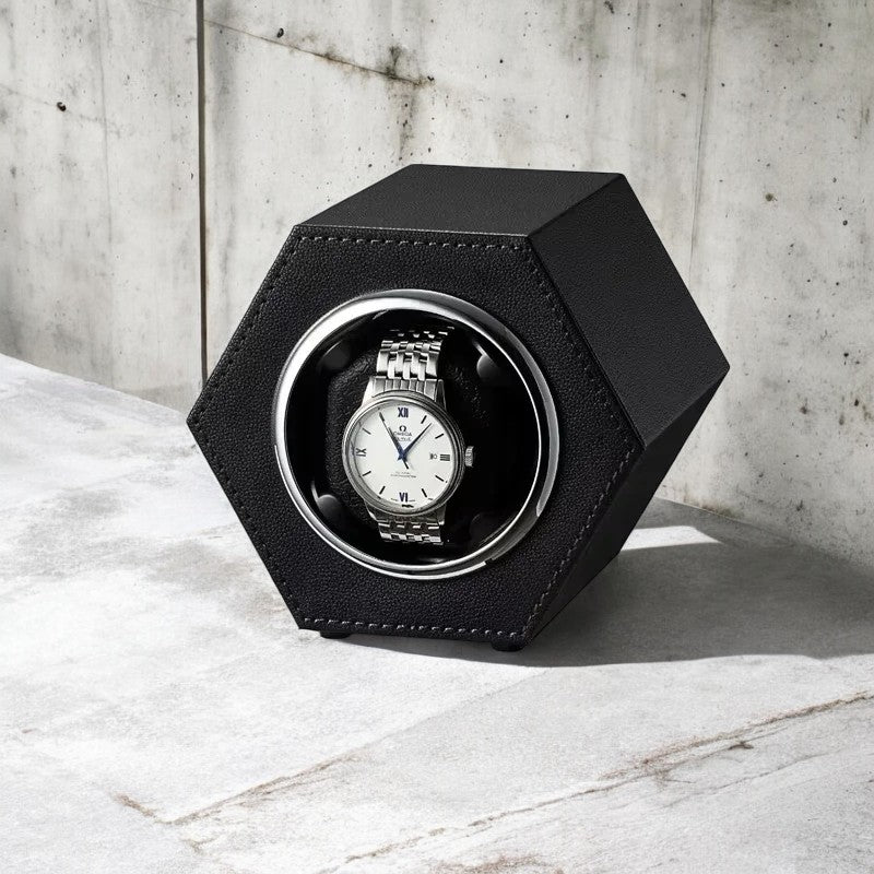Black Leather Watch Winder