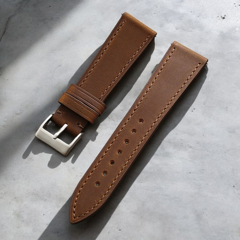 Matt Brown Leather Watch Strap