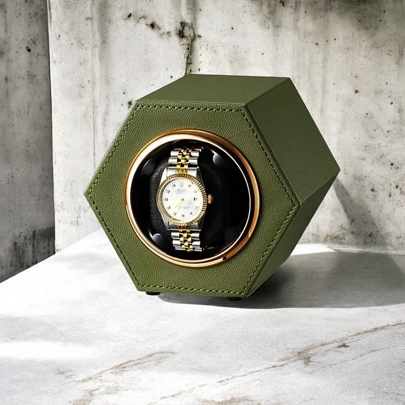 Green Leather Watch Winder